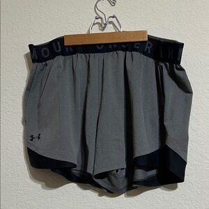 Under Armour Charcoal and Black Running Shorts